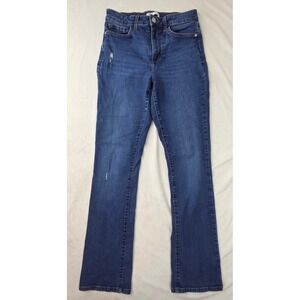 LC Lauren‎ Conrad Jeans Women 10 Blue Distressed Bootcut Denim Excellent